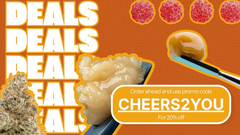 Cheers Cannabis 20% Off When You Order Ahead