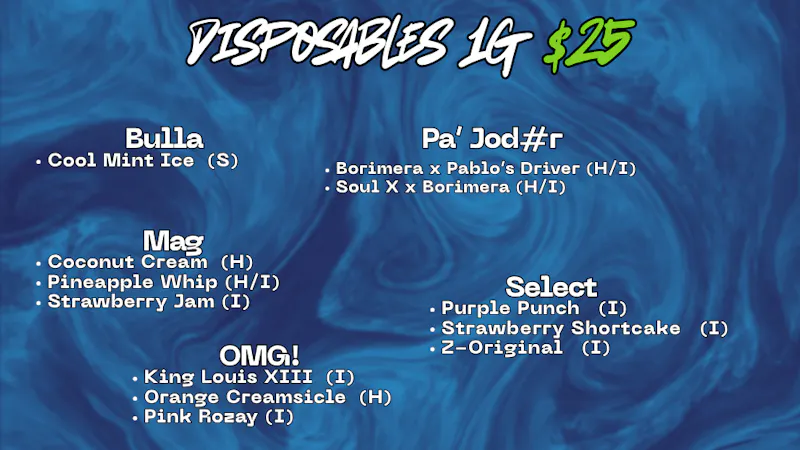 Cannabliss Disposables $25