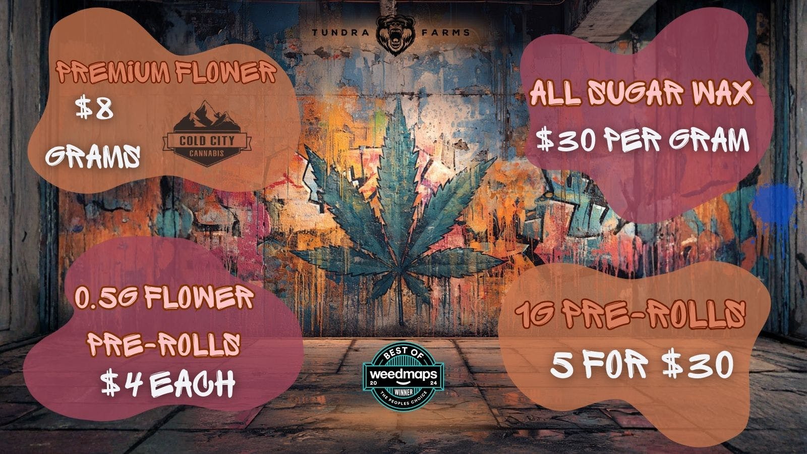 Cold City Cannabis - Anchorage Flower $8 Grams!! 0.5g Flower Pre-Rolls $4 Each!!