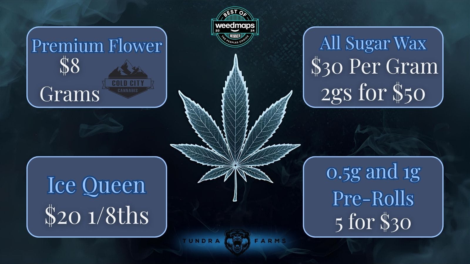 Cold City Cannabis - Anchorage Deli Flower $8 Grams!! 2g's Sugar Wax for $50!
