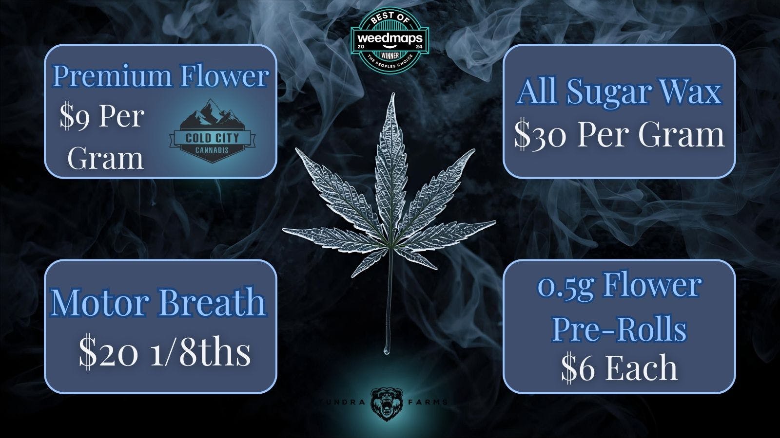 Cold City Cannabis - Anchorage Flower $9 Grams - 10 Half Gram LCG Pre-Rolls $30!!