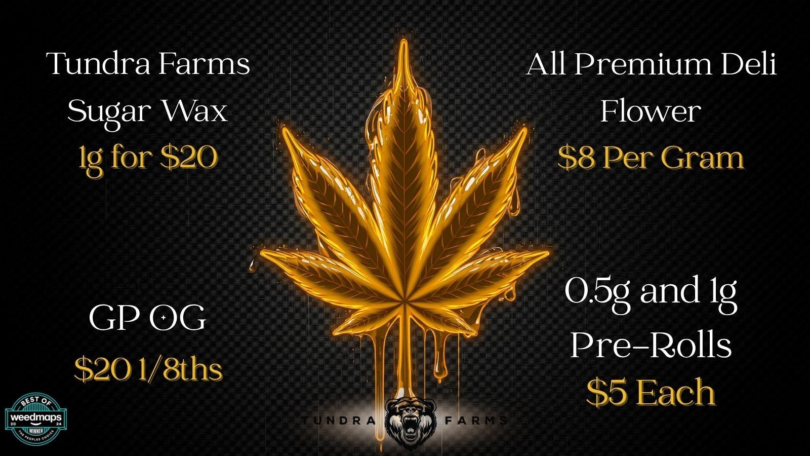 Cold City Cannabis - Anchorage GP OG $20 1/8ths! - Sugar Wax 1g for $20!!