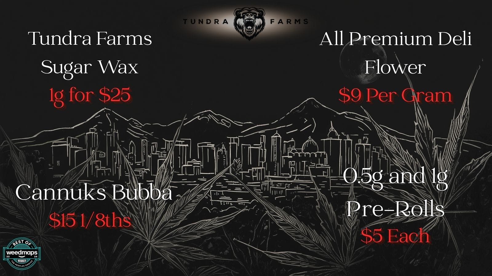 Cold City Cannabis - Anchorage Sugar Wax $25 Per Gram! Cannuks Bubba $15 1/8ths!