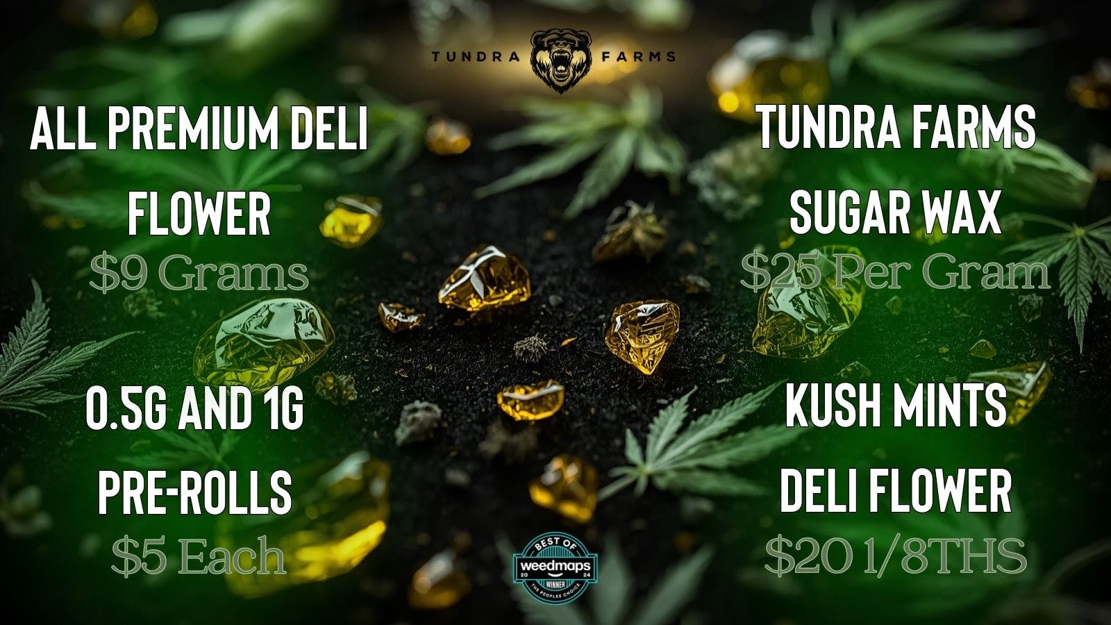 Cold City Cannabis - Anchorage Kush Mintz $20 1/8ths!! - Pre-Rolls $5 Each!!