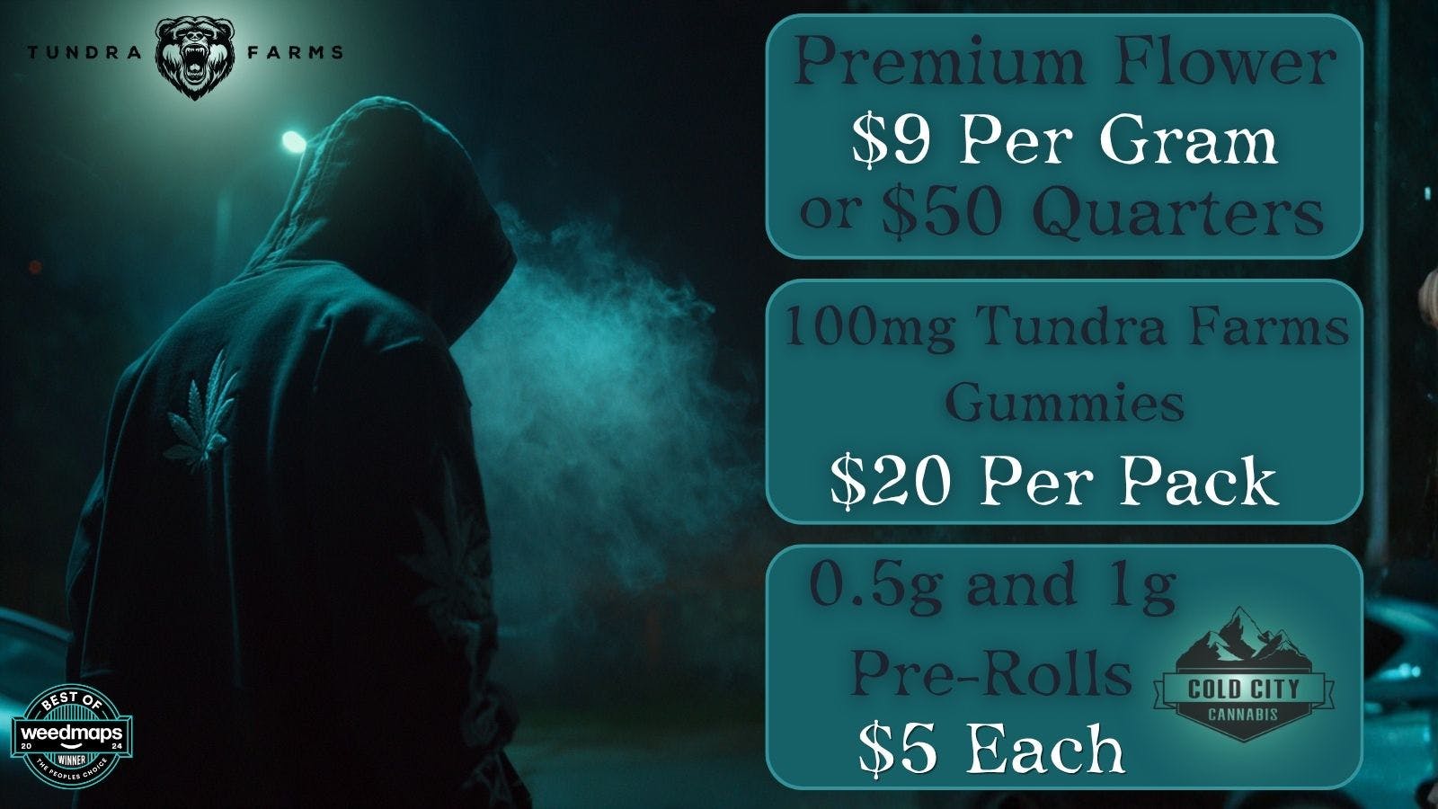 Cold City Cannabis - Anchorage Deli Flower $50 Quaters! - All Pre-Rolls $5 Each!