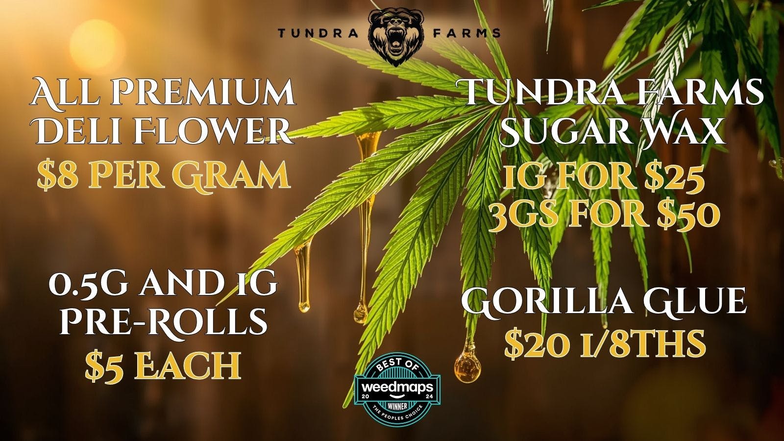Cold City Cannabis - Anchorage Gorilla Glue $20 1/8ths! - Sugar Wax 3gs for $50!!