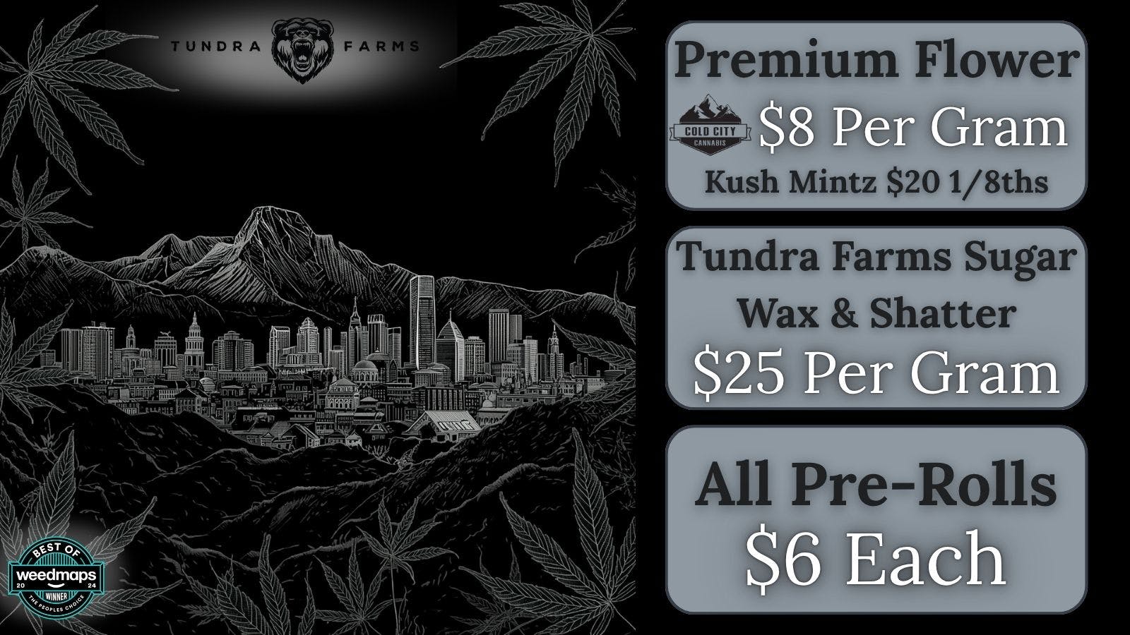 Cold City Cannabis - Anchorage Sugar Wax $25 Each! - Kush Mintz $20 1/8ths!!