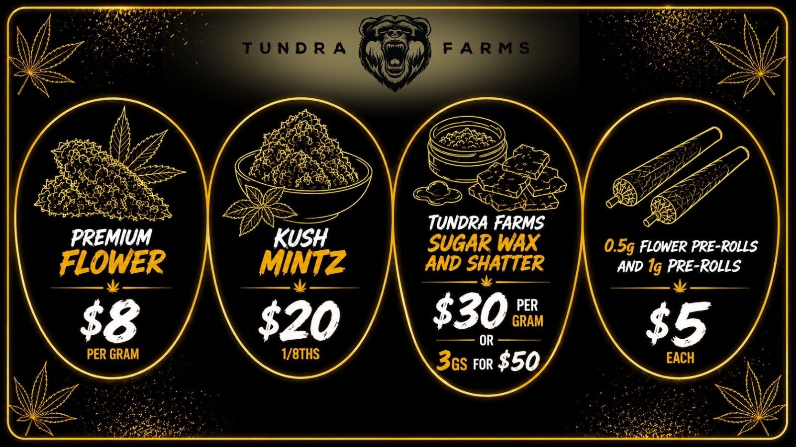 Cold City Cannabis - Anchorage Kush Mintz $20 1/8ths!! - Sugar Wax 3gs for $50!!