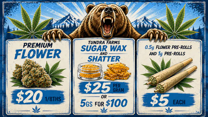 Cold City Cannabis - Anchorage Deli Flower $20 1/8ths!! - Sugar Wax 5gs for $100!