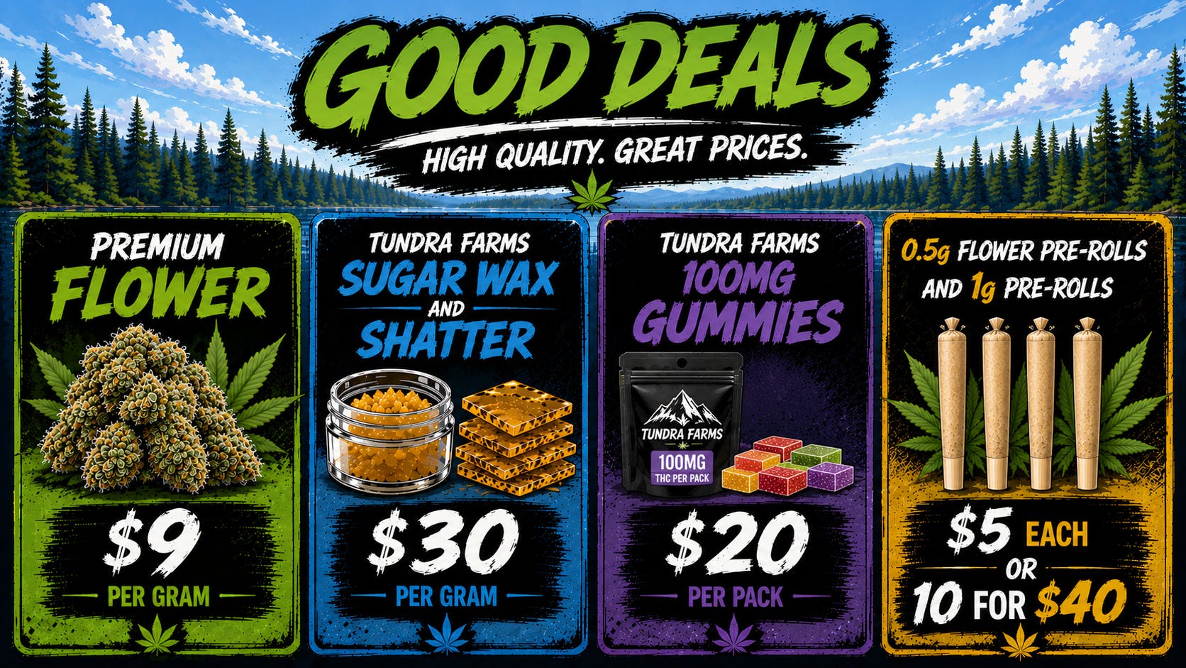 Cold City Cannabis - Anchorage Deli Flower $9 Grams!! Pre-Rolls 10 for $40!!