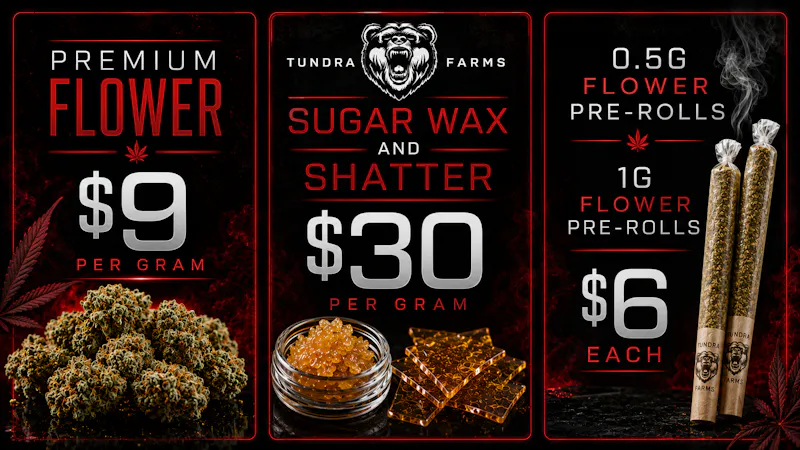 Cold City Cannabis - Anchorage All Pre-Rolls $6 Each!! - $20 1/8ths Alien OG!!