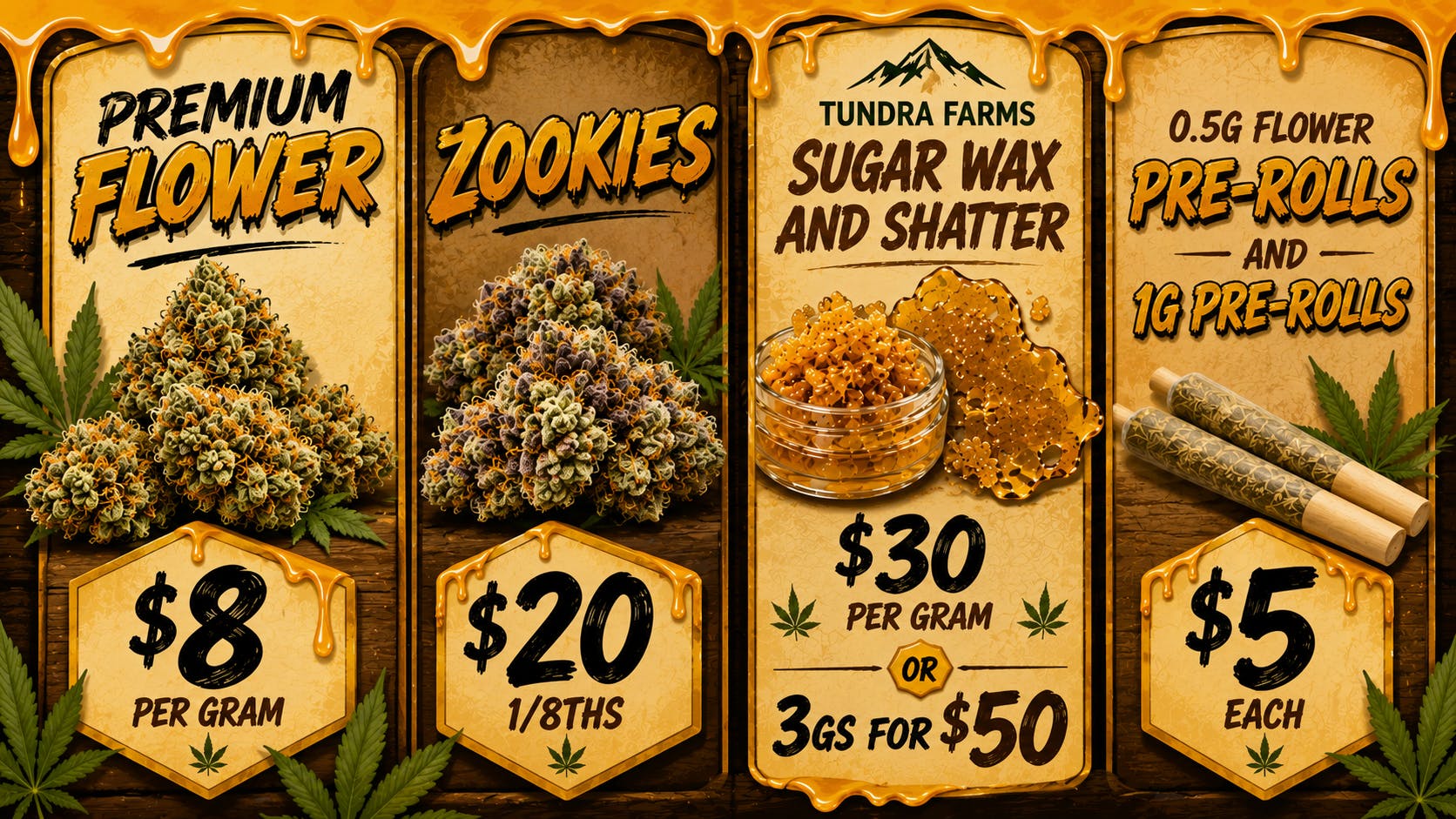 Cold City Cannabis - Anchorage Zookies $20 1/8ths! - 3gs Sugar Wax/Shatter $50!