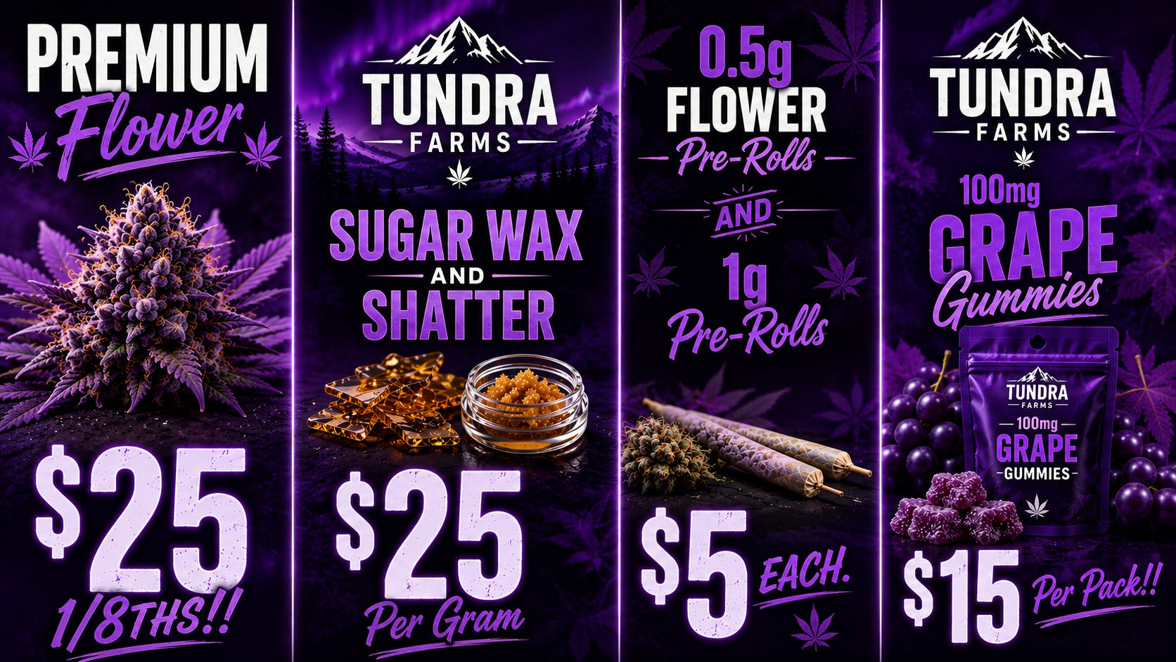 Cold City Cannabis - Anchorage All Pre-Rolls $5 Each!! - Sugar Wax $25 Per Gram!!