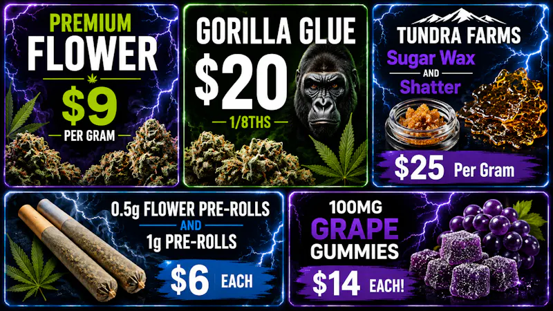 Cold City Cannabis - Anchorage Grape Gummies $14 Each! Gorilla Glue $10 1/8ths