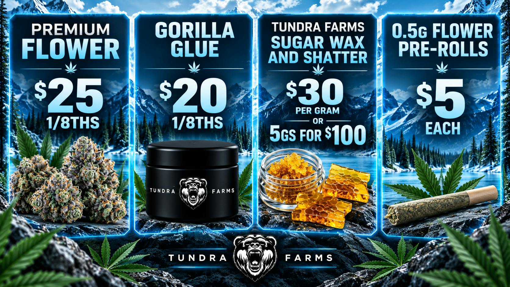 Cold City Cannabis - Anchorage Deli Flower $25 1/8ths! - Sugar Wax 5gs for $100!
