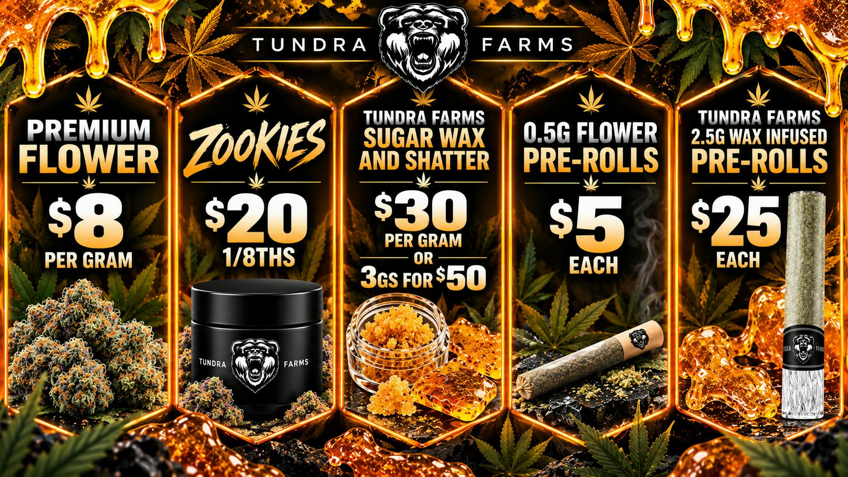 Cold City Cannabis - Anchorage Sugar Wax 3gs for $50 - Zookies $20 1/8ths!