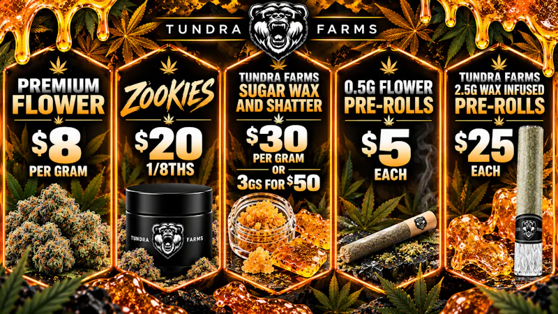 Cold City Cannabis - Anchorage Sugar Wax 3gs for $50 - Zookies $20 1/8ths!