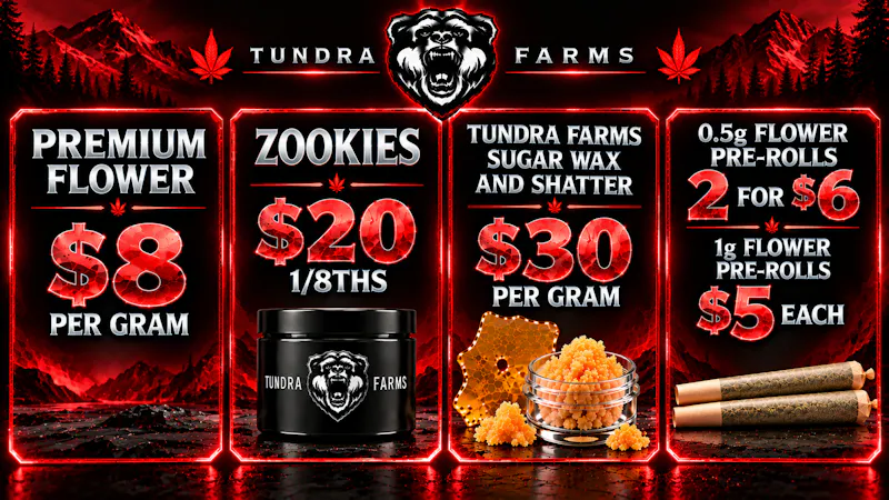 Cold City Cannabis - Anchorage PRE-PACKED $15 1/8ths! - 0.5g Pre-Rolls 2 for $6!!