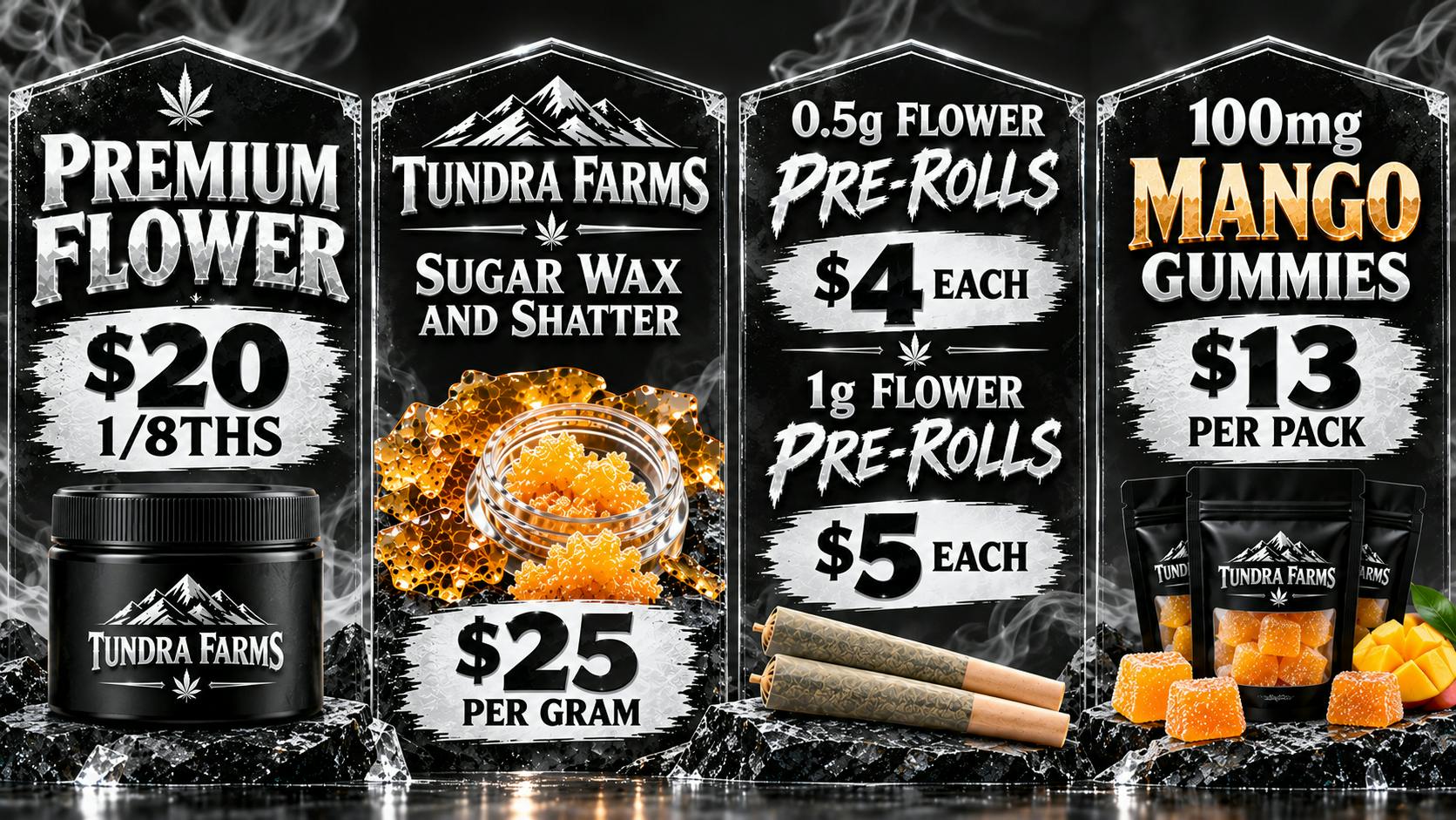 Cold City Cannabis - Anchorage Deli Flower $20 1/8ths!! - Sugar Wax $25 Per Gram!