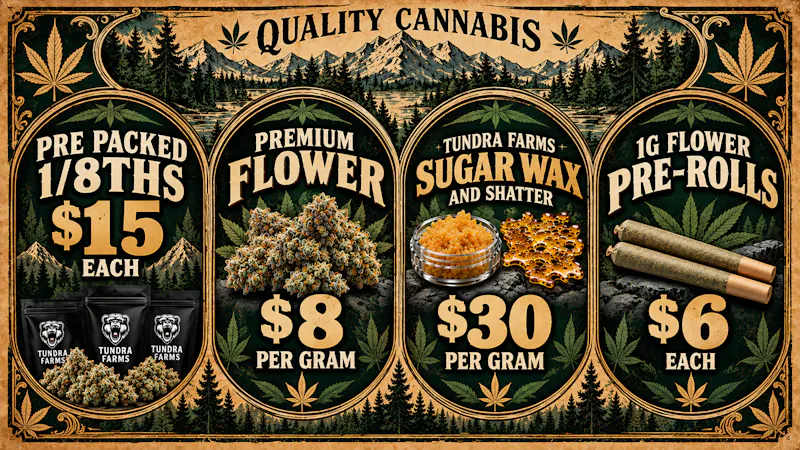 Cold City Cannabis - Anchorage Deli Flower $8 Grams- Pre-Packed 1/8ths $15 Each