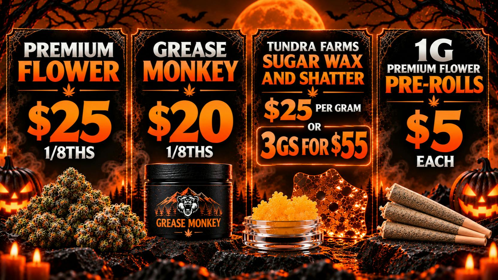 Cold City Cannabis - Anchorage Grease Monkey $20 1/8ths! - Sugar Wax 3gs for $55!