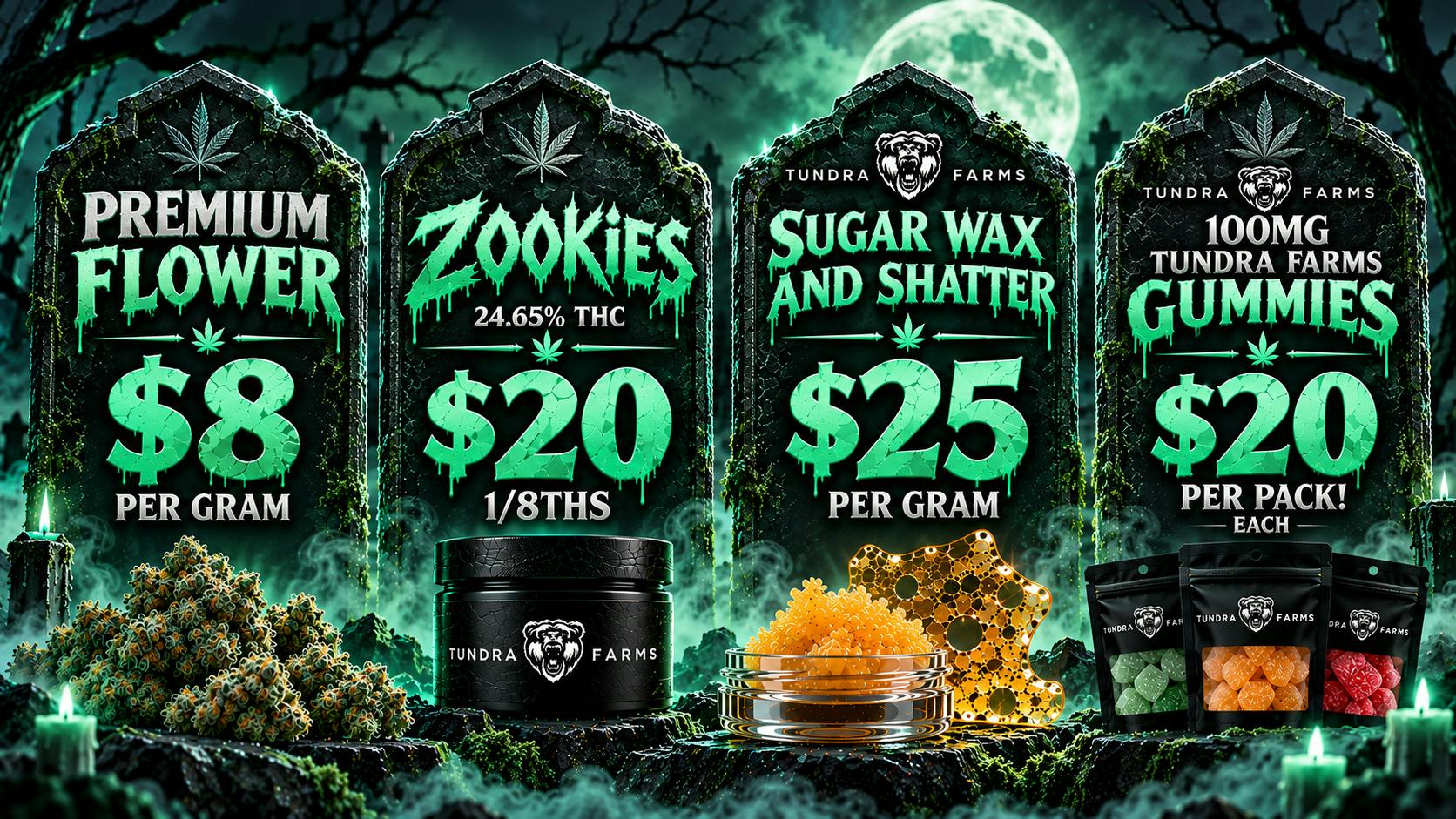 Cold City Cannabis - Anchorage Zookies $20 1/8ths!! - 100mg Gummies $20 Each!