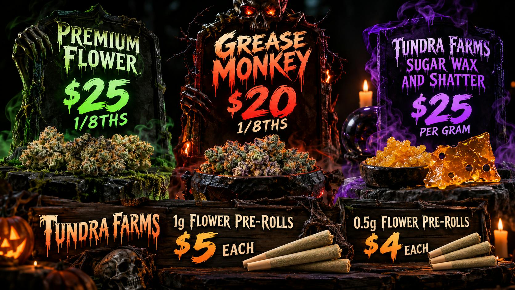 Cold City Cannabis - Anchorage Deli Flower $25 1/8ths - 2.5g Infused Pre-Roll $25
