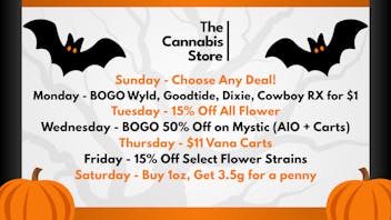 The Cannabis Store Spooktacular Daily Deals!