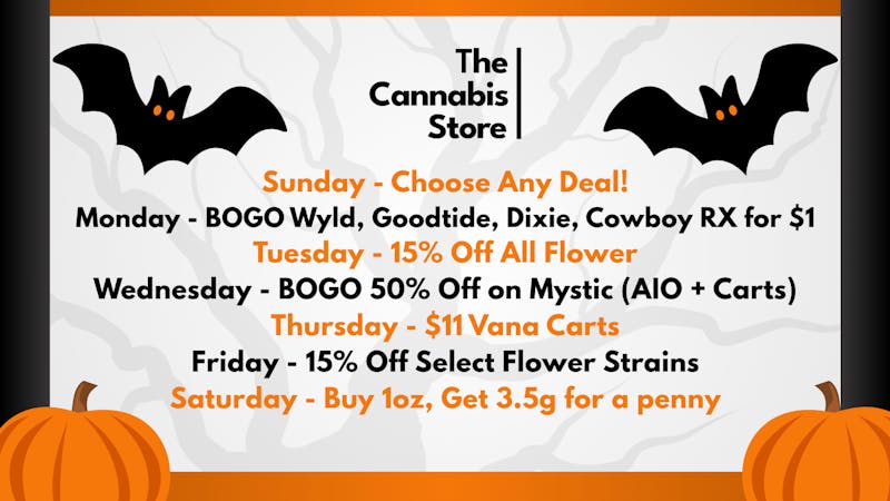 The Cannabis Store Spooktacular Daily Deals!