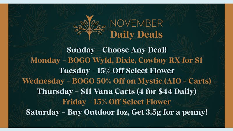 Vana Society - Clovis November Daily Deals!