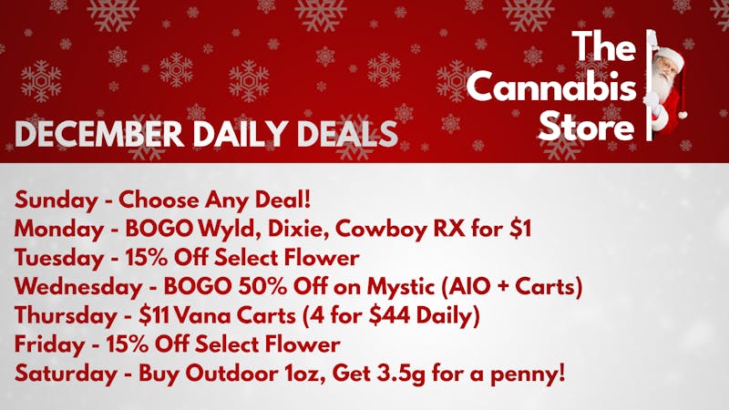 The Cannabis Store December Deals For You!