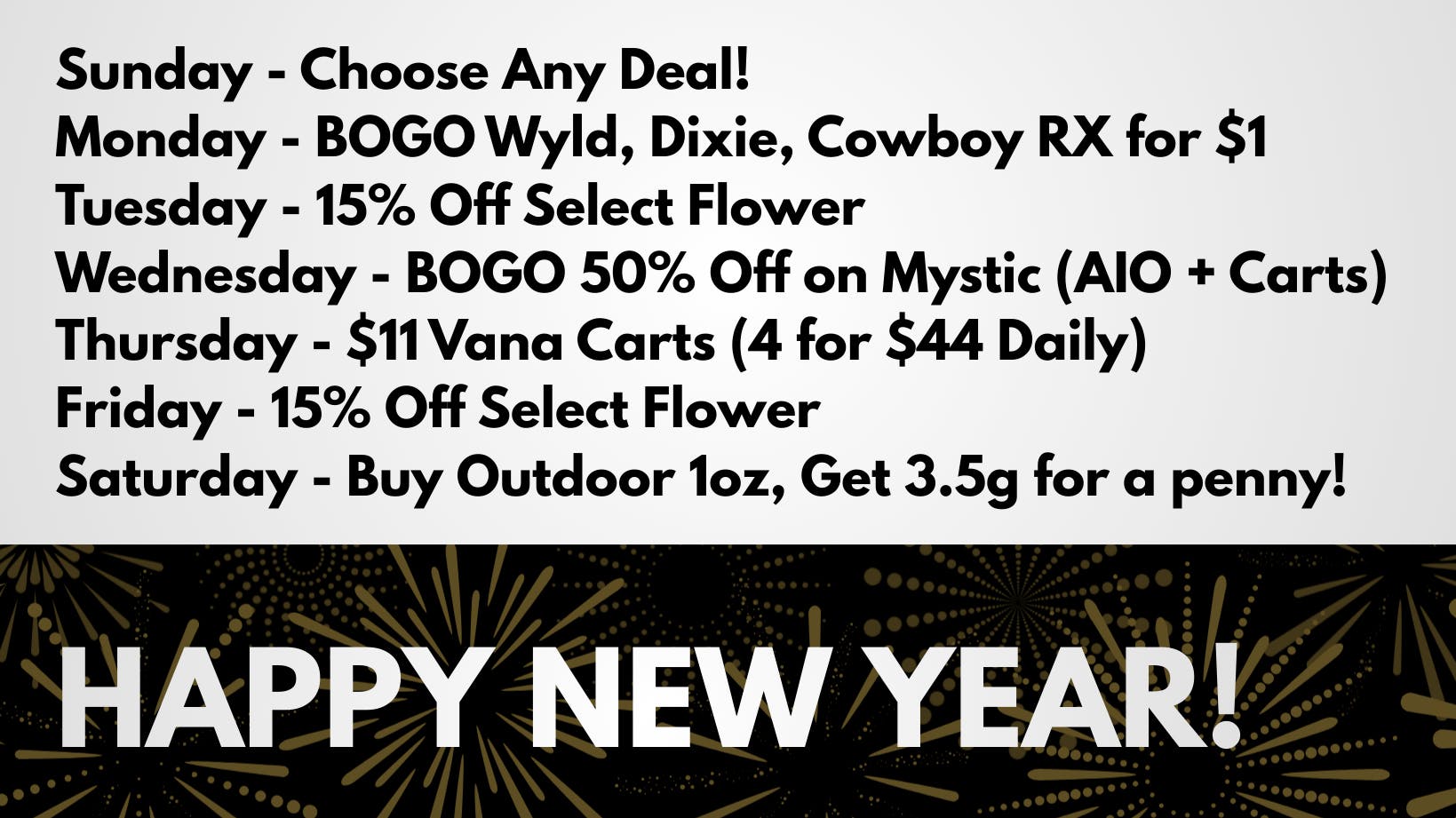 The Cannabis Store Happy New Year!