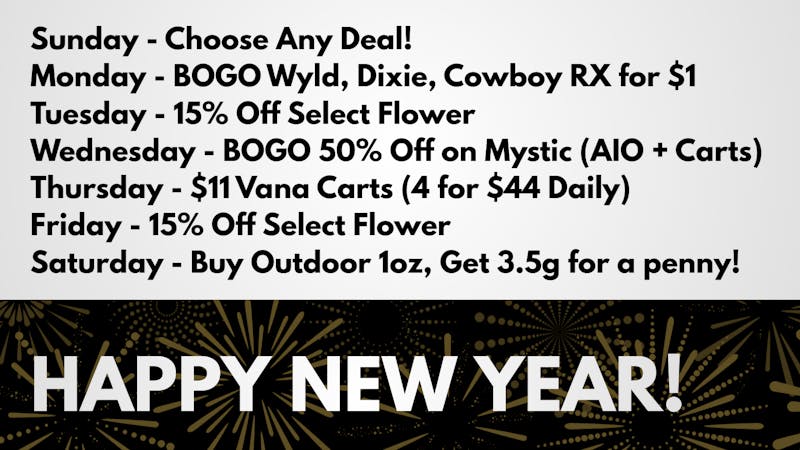 The Cannabis Store Happy New Year!