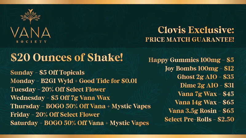 Vana Society - Clovis May Deals For You!