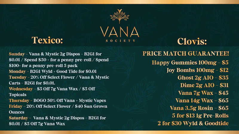 Vana Society - Clovis June Deals For You!