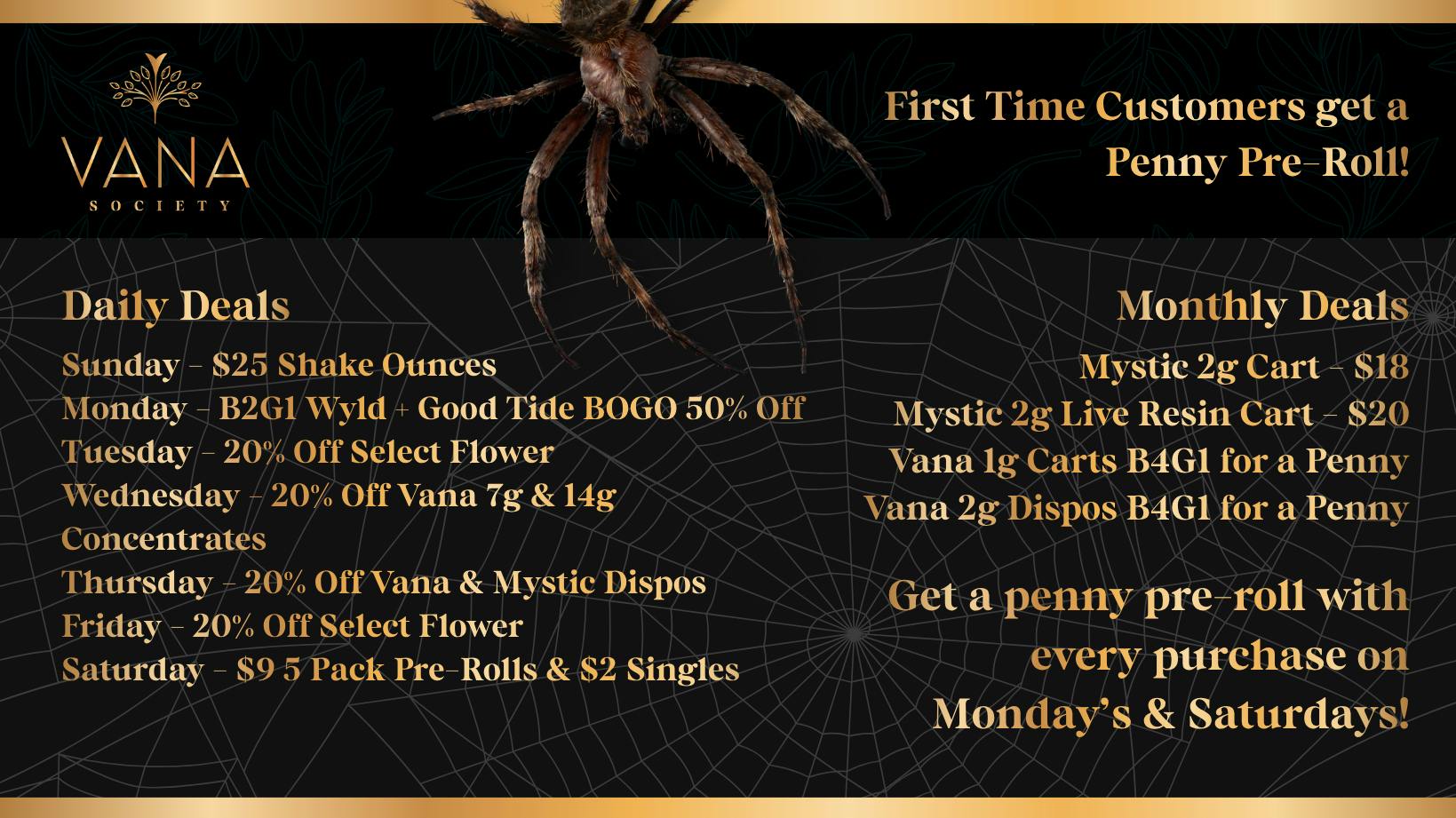 Vana Society - Clovis Spooktacular Deals at Vana Society!