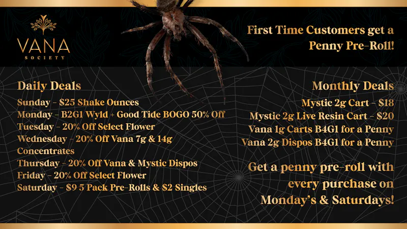 Vana Society - Clovis Spooktacular Deals at Vana Society!