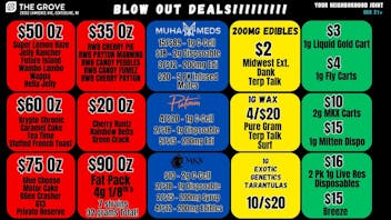 The Grove Blow Out Specials! Lowest Prices! $20-$50 Oz Deals