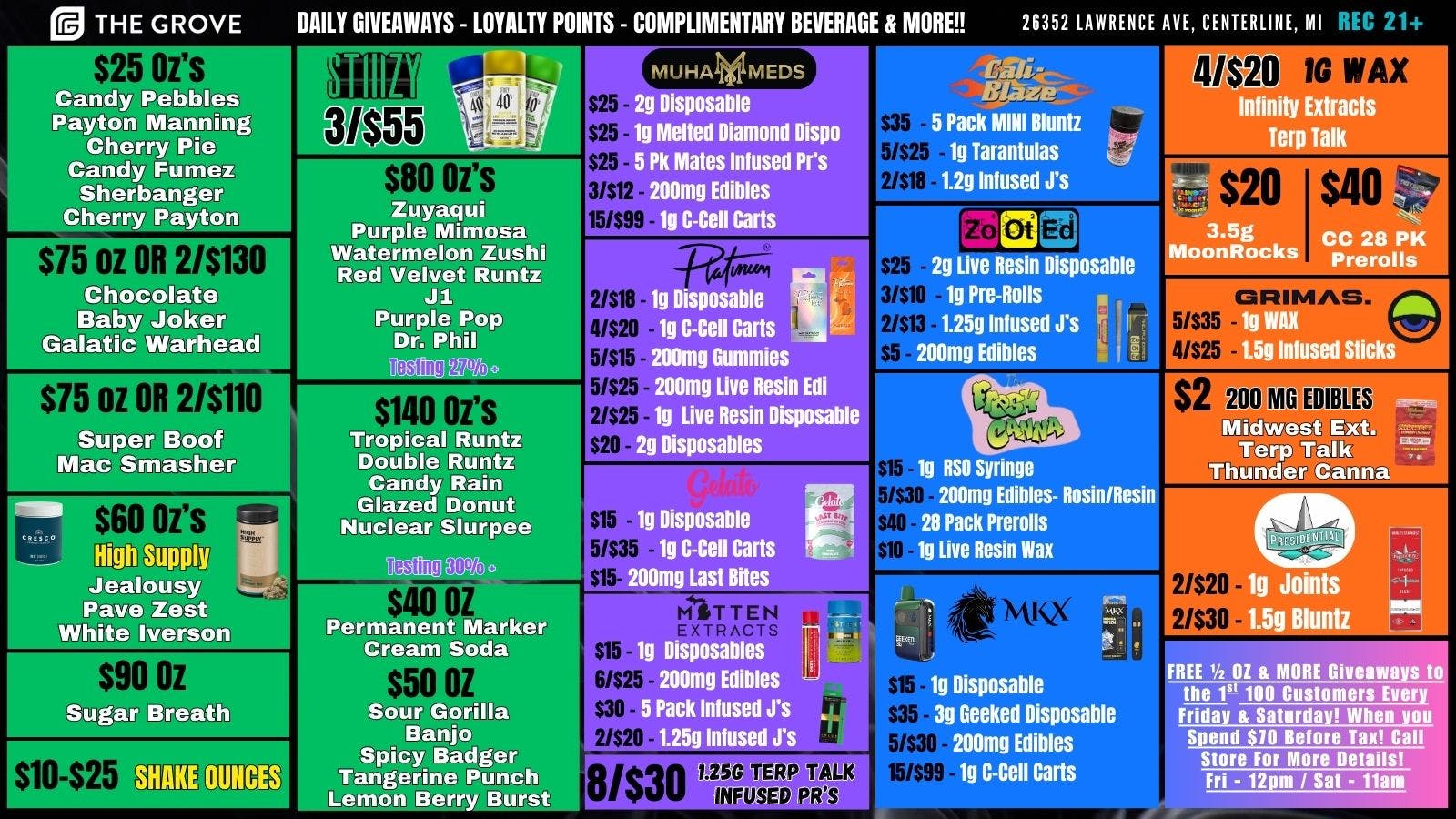 The Grove FREE 1/2 Oz SNOW CAPS & More Every Fri & Sat!