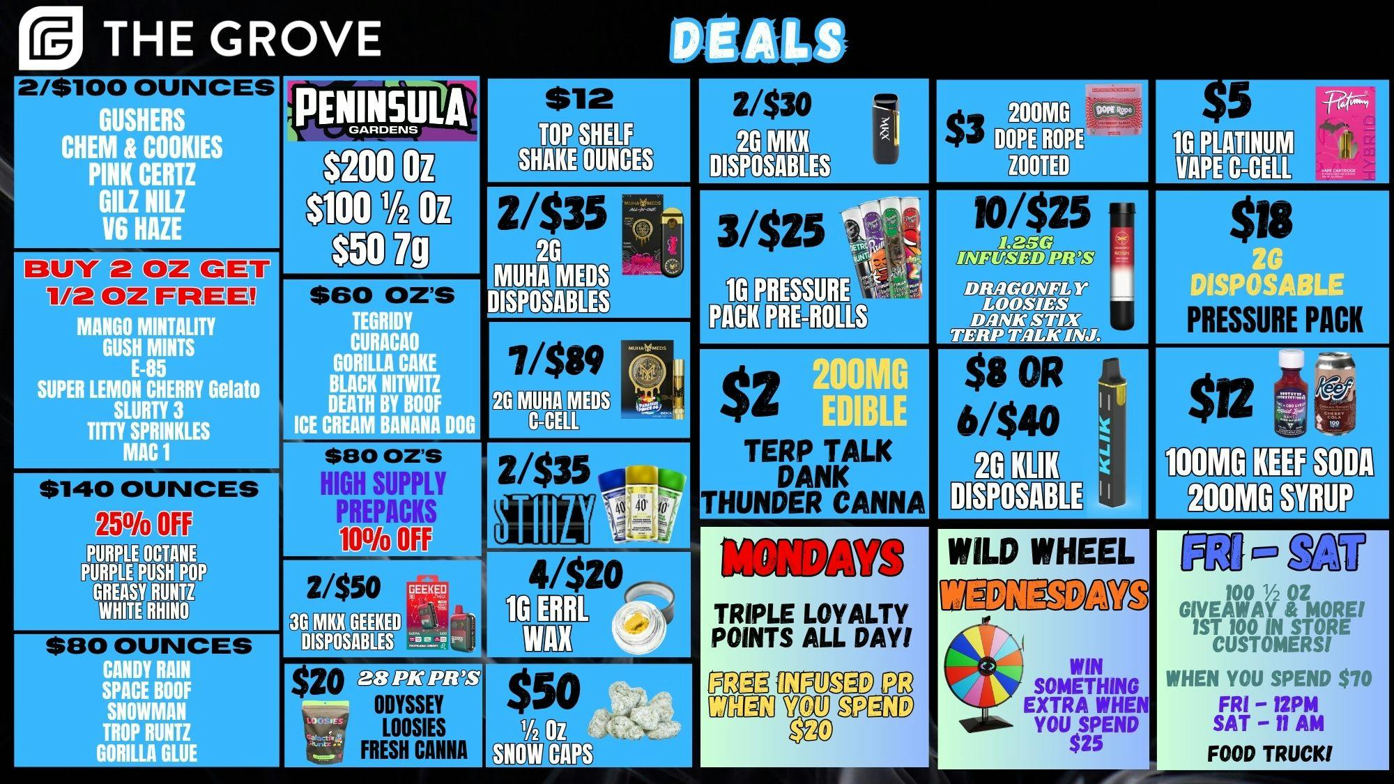 The Grove July 3rd BBQ Cookout! 100 1/2 Giveaway! SPECIALS!