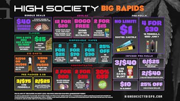 High Society Weekly Deals!!!!!