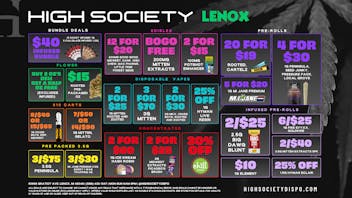High Society Lenox - NOW OPEN Weekly Deals!!!!!!