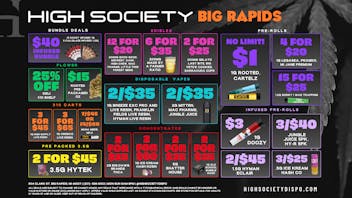 High Society Weekly Deals!!!!!