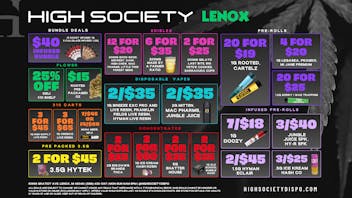 High Society Lenox - NOW OPEN Weekly Deals!!!!!!