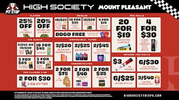 High Society Mount Pleasant Weekly Deals!!!!