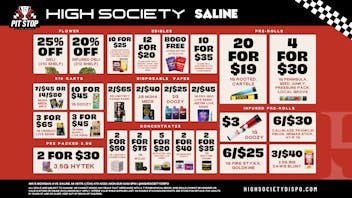 High Society Saline Weekly Deals!!!