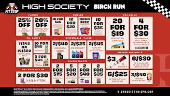 High Society Weed Dispensary Outer Birch Run Weekly Deals!!!