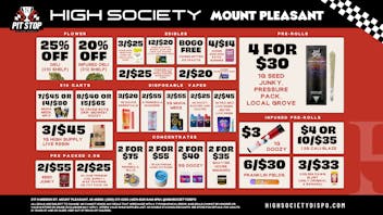 High Society Mount Pleasant Weekly Deals!!!!