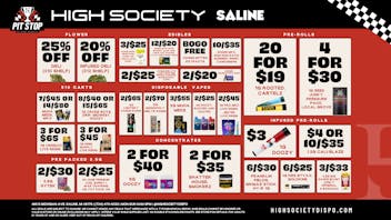 High Society Saline Weekly Deals!!!