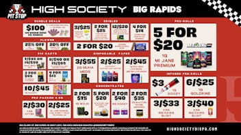 High Society Weekly Deals!!!!!